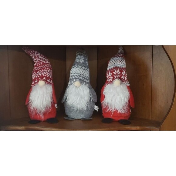 Set of 3 plaid Christmas Gnomes Sweater - Picture 3 of 7